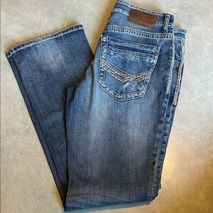 BKE Classic Straight Leg Jeans - Dark Blue